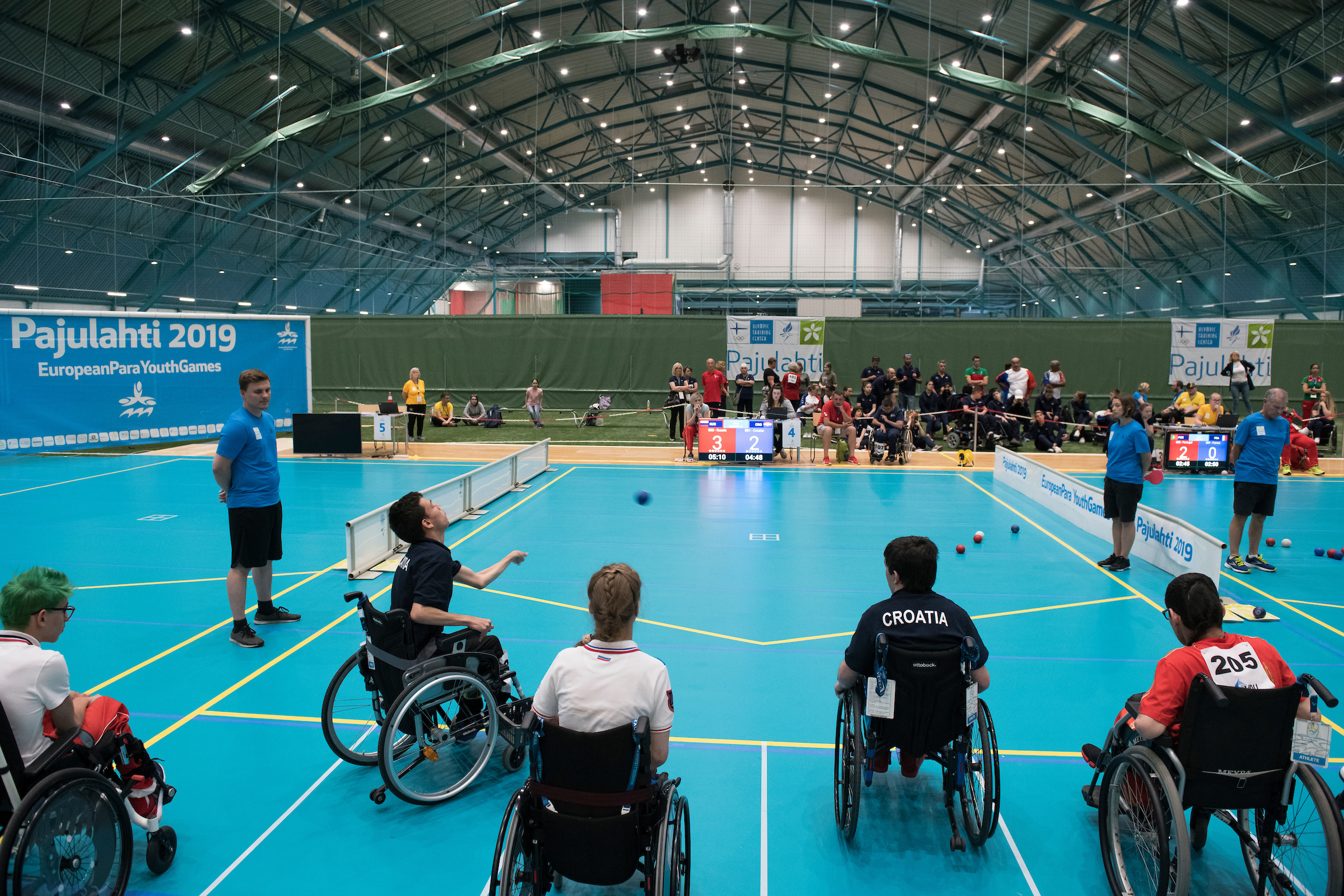 Boccia tournament in the Pajulahti hall